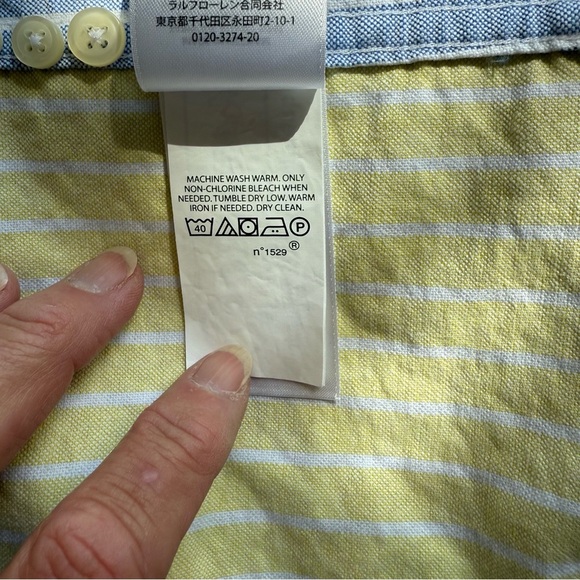 Ralph Lauren Pink, Blue, and Green Striped Shirt - Picture 4 of 8